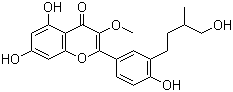 CAS # 1372527-40-6, Dodoviscin I, (+)-5,7-Dihydroxy-2-[4-hydroxy-3-(4-hydroxy-3-methylbutyl)phenyl]-3-methoxy-4H-1-benzopyran-4-one