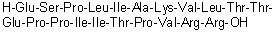 L-alpha-Glutamyl-L-seryl-L-prolyl-L-leucyl-L-isoleucyl-L-alanyl-L-lysyl-L-valyl-L-leucyl-L-threonyl-L-threonyl-L-alpha-glutamyl-L-prolyl-L-prolyl-L-isoleucyl-L-isoleucyl-L-threonyl-L-prolyl-L-valyl-L-arginyl-L-arginine molecular structure (CAS 137314-60-4)