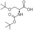 structure of CAS# 13734-38-8, N-BOC-O-叔丁基-L-丝氨酸