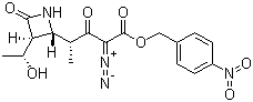 structure of CAS# 137391-68-5, (3S,4R)-3-[(1R)-1-Hydroxyethyl]-4-[(1R)-1-methyl-3-diazo-3-(4-nitrobenzyloxycarbonyl)-2-oxopropyl]azetidin-2-one