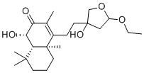CAS 登录号：1374328-47-8, 15,16-环氧-15-乙氧基-6beta,13-二羟基赖百当-8-烯-7-酮