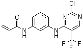 structure of CAS# 1374507-25-1, N-[3-[[2-Chloro-5-(trifluoromethyl)-4-pyrimidinyl]amino]phenyl]-2-propenamide