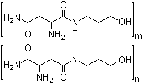 2-Amino-N1-(3-hydroxypropyl)butanediamide 2-amino-N4-(3-hydroxypropyl)butanediamide polymer molecular structure (CAS 137629-32-4)