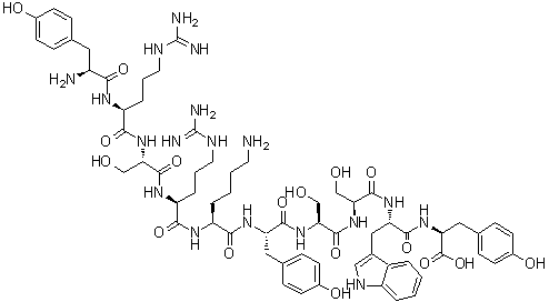 CAS # 137665-91-9, L-Tyrosyl-L-arginyl-L-seryl-L-arginyl-L-lysyl-L-tyrosyl-L-seryl-L-seryl-L-tryptophyl-L-tyrosine