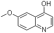 structure of CAS# 13788-72-2, 6-Methoxyquinolin-4-ol