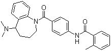 CAS # 137975-06-5, Mozavaptan, 5-(Dimethylamino)-1-[4-(2-methylbenzamido)benzoyl]-2,3,4,5-tetrahydro-1H-benzazepine