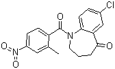 CAS # 137982-91-3, 7-Chloro-1,2,3,4-tetrahydro-1-(2-methyl-4-nitrobenzoyl)-5H-1-benzazepin-5-one