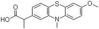 CAS # 13799-03-6, Protizinic acid, 2-(7-Methoxy-10-methylphenothiazin-2-yl)propanoic acid