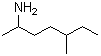 5-甲基-2-庚胺分子结构 (CAS 1379900-97-6)
