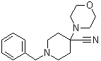 4-(4-吗啉基)-1-(苯基甲基)-4-哌啶甲腈分子结构 (CAS 13801-04-2)