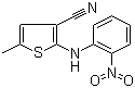 structure of CAS# 138564-59-7, 5-Methyl-2-[(2-nitrophenyl)amino]thiophene-3-carbonitrile