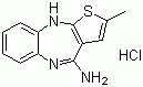 structure of CAS# 138564-60-0, 4-Amino-2-methyl-10H-thiene[2,3-b][1,5]benzodiazepine hydrochloride