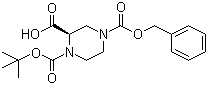 structure of CAS# 138775-02-7, (2R)-哌嗪-1,2,4-三羧酸 4-苄酯 1-叔丁酯