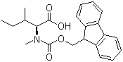 Fmoc-N-甲基-L-异亮氨酸分子结构 (CAS 138775-22-1)