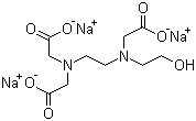 structure of CAS# 139-89-9, Sodium N-(2-hydroxylethyl)ethylenediamine-N,N',N'-triacetate