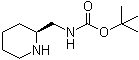 structure of CAS# 139004-93-6, tert-Butyl ((2S)-piperidin-2-ylmethyl)carbamate
