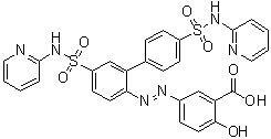 CAS 登录号：1391062-37-5, 5-[2-[4',5-二[(2-吡啶基氨基)磺酰基][1,1'-联苯]-2-基]偶氮]-2-羟基苯甲酸