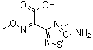 CAS # 139183-37-2, (Z)-5-Amino-alpha-(methoxyimino)-1,2,4-thiadiazole-5-<sup>14</sup>C-3-acetic acid