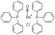 structure of CAS# 13938-94-8, Carbonylbis(triphenylphosphine)rhodium(I) chloride