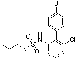 structure of CAS# 1393813-42-7, N-[5-(4-Bromophenyl)-6-chloro-4-pyrimidinyl]-N'-propylsulfamide