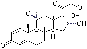 structure of CAS# 13951-70-7, 16alpha-Hydroxyprednisolone