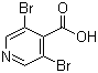structure of CAS# 13958-91-3, 3,5-Dibromoisonicotinic acid