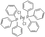 双三苯基磷二氯化钯分子结构 (CAS 13965-03-2)