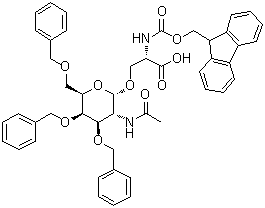 CAS 登录号：1398123-85-7, O-[2-(乙酰氨基)-2-脱氧-3,4,6-三-O-(苯基甲基)-alpha-D-吡喃半乳糖基]-N-[芴甲氧羰基]-L-丝氨酸