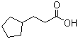3-环戊基丙酸分子结构 (CAS 140-77-2)