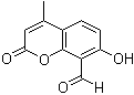 structure of CAS# 14003-96-4, 8-Formyl-7-hydroxy-4-methylcoumarin