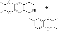 CAS # 14009-24-6, Drotaverin hydrochloride, Isodihydroperparine hydrochloride, 6,7,3',4'-Tetraethoxy-1-benzal-1,2,3,4-tetrahydroisoquinoline hydrochloride, 1-(3,4-Diethoxybenzylidene)-6,7-diethoxy-1,2,3,4-tetrahydro-isoquinoline hydrochloride, (1Z)-1-[(3,4-Diethoxyphenyl)methylidene]-6,7-diethoxy-3,4-dihydro-2H-isoquinoline hydrochloride