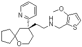 CAS # 1401028-24-7, Oliceridine, (9R)-N-[(3-Methoxy-2-thienyl)methyl]-9-(2-pyridinyl)-6-oxaspiro[4.5]decane-9-ethanamine, TRV 130