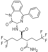 (2R,3S)-N1-[(3S)-2,3-Dihydro-1-methyl-2-oxo-5-phenyl-1H-1,4-benzodiazepin-3-yl]-2,3-bis(3,3,3-trifluoropropyl)butanediamide molecular structure (CAS 1401066-79-2)