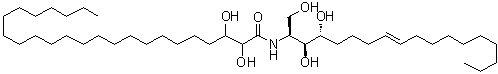 structure of CAS# 1401093-57-9, N-[(1S,2S,3R,7E)-2,3-Dihydroxy-1-(hydroxymethyl)-7-heptadecen-1-yl]-2,3-dihydroxytetracosanamide