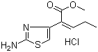 structure of CAS# 140128-28-5, (Z)-2-Amino-alpha-propylidene-4-thiazoleacetic acid methyl ester hydrochloride