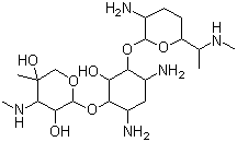 structure of CAS# 1403-66-3, 庆大霉素