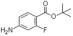 structure of CAS# 140373-77-9, 4-Amino-2-fluorobenzoic acid tert-butyl ester