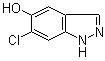 structure of CAS# 1403766-67-5, 6-Chloro-1H-indazol-5-ol
