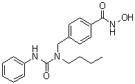 structure of CAS# 1403783-31-2, 4-[[丁基[(苯基氨基)羰基]氨基]甲基]-N-羟基苯甲酰胺