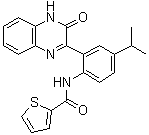 structure of CAS# 1404437-62-2, N-[2-(3,4-Dihydro-3-oxo-2-quinoxalinyl)-4-(1-methylethyl)phenyl]-2-thiophenecarboxamide