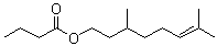 structure of CAS# 141-16-2, Citronellyl butyrate