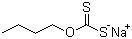 二硫代碳酸-O-丁酯钠盐分子结构 (CAS 141-33-3)
