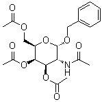 苄基 3,4,6-三-O-乙酰基-N-乙酰基-alpha-D-氨基半乳糖苷分子结构 (CAS 141019-71-8)