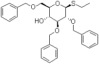 乙基 2,3,6-O-三苄基-beta-D-硫代吡喃葡萄糖苷分子结构 (CAS 141263-02-7)