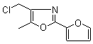 structure of CAS# 141399-54-4, 4-Chloromethyl-2-(2-furyl)-5-methyloxazole