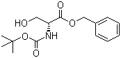 structure of CAS# 141527-78-8, N-tert-Butoxycarbonyl-D-serine benzyl ester