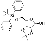 structure of CAS# 141607-35-4, 5-O-叔丁基二苯基硅烷-2,3-O-异亚丙基-D-呋喃核糖
