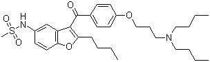 structure of CAS# 141626-36-0, Dronedarone