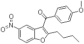 structure of CAS# 141627-42-1, 2-丁基-3-(4-甲氧基苯甲酰基)-5-硝基苯并呋喃