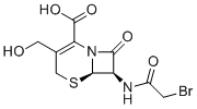 CAS # 1418224-75-5, Cefathiamidine impurity, (6R,7R)-7-[(2-bromoacetyl)amino]-3-(hydroxymethyl)-8-oxo-5-thia-1-azabicyclo[4.2.0]oct-2-ene-2-carboxylic acid